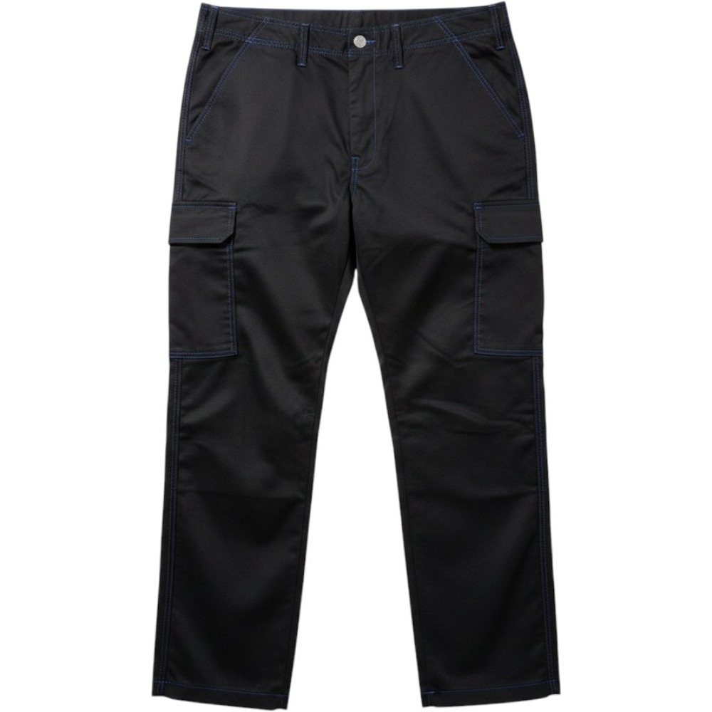True Religion Mens‎ Cargo Pants Jet Black Pacific Blue Contrast Stitch 108335 36